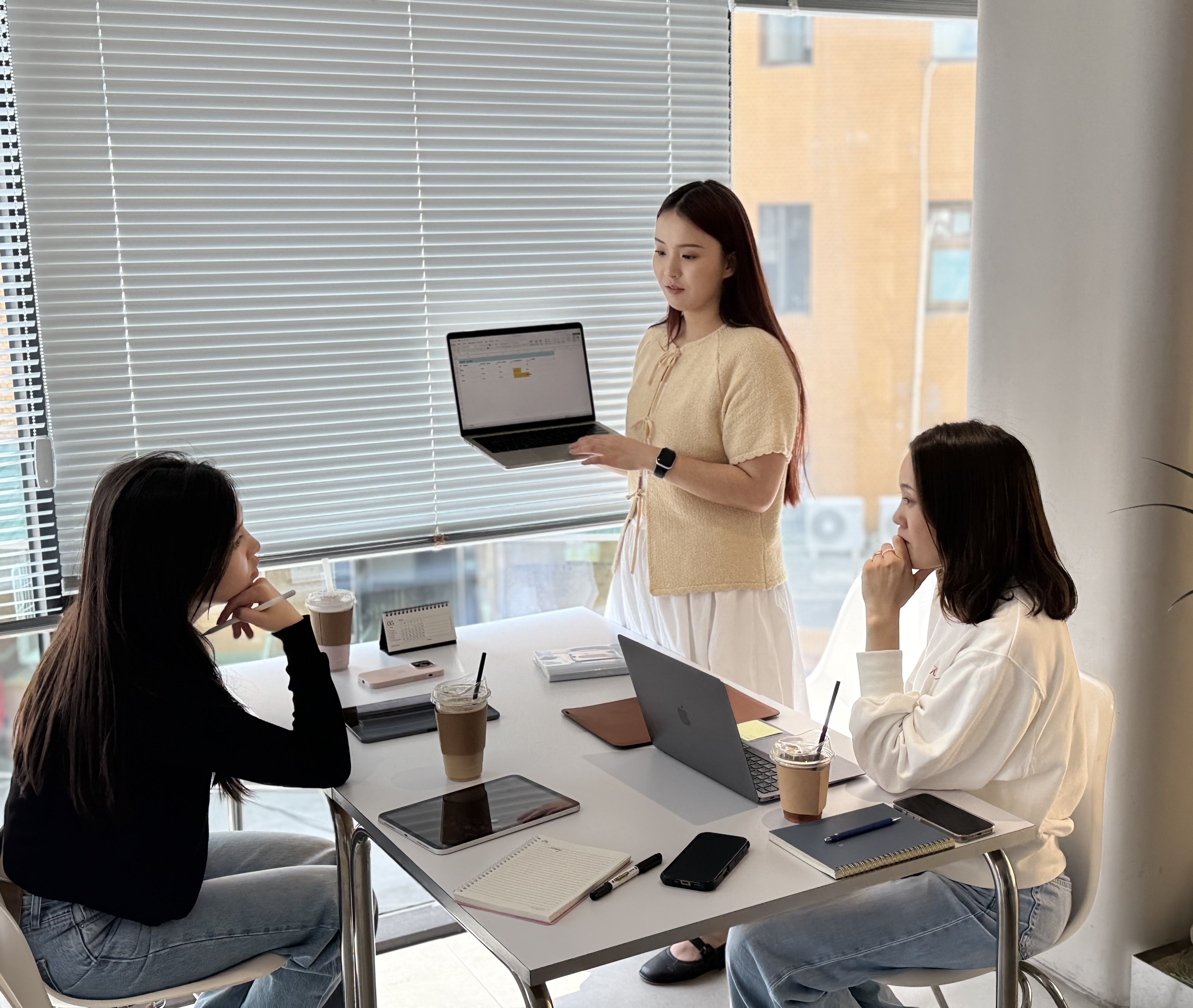 Influencer working